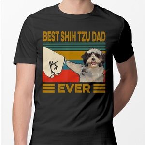 NWT Sz XL Best Shih Tzu Dad Ever Fist Bump T-Shirt